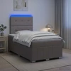 Lova LED lovos čiužinys su LED apšvietimu Taupe 120 x 190 cm Audinys