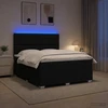 Lova LED lovos čiužinys su LED apšvietimu Juoda 140 x 190 cm Audinys