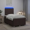 Lova LED lovos čiužinys su LED apšvietimu Tamsiai rudas 120 x 190 cm