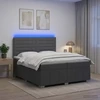 Lova LED lovos čiužinys su LED apšvietimu Tamsiai pilka 200 x 200 cm