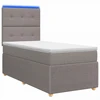 Lova LED lovos čiužinys su LED apšvietimu Taupe 90 x 200 cm Audinys