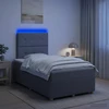 Lova LED lovos čiužinys su LED apšvietimu Šviesiai pilka Audinys