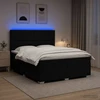 Lova LED lovos čiužinys su LED apšvietimu Juoda 160 x 200 cm Audinys