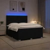 Lova LED lovos čiužinys su LED apšvietimu Juoda 180 x 200 cm Audinys