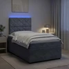 Lova LED lovos čiužinys su LED apšvietimu Tamsiai pilka 120 x 200 cm