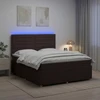 Lova LED lovos čiužinys su LED apšvietimu Tamsiai rudas 180 x 200 cm