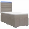 Lova LED lovos čiužinys su LED apšvietimu Taupe 100 x 200 cm Audinys