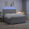 Lova LED lovos čiužinys su LED apšvietimu Šviesiai pilka Audinys