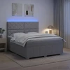 Lova LED lovos čiužinys su LED apšvietimu Šviesiai pilka Audinys