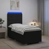 Lova LED lovos čiužinys su LED apšvietimu Juoda 100 x 200 cm Audinys