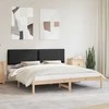 Lova Lovo rėmas su apmuštu galvūgaliu Juodas 180 x 200 cm