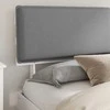 Lovo rėmas su apmuštu galvūgaliu Šviesiai pilka 180 x 200 cm