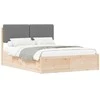 Lova Lovo rėmas su apmuštu galvūgaliu Šviesiai pilka 140 x 200 cm