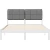 Lovo rėmas su apmuštu galvūgaliu Šviesiai pilka 140 x 200 cm
