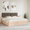Lovo rėmas su apmuštu galvūgaliu Taupe 200 x 200 cm