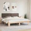 Lova Lovo rėmas su apmuštu galvūgaliu Taupe 200 x 200 cm