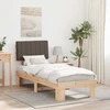 Lova Lovo rėmas su apmuštu galvūgaliu Taupe 75 x 190 cm