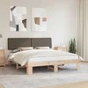 Lovo rėmas su apmuštu galvūgaliu Taupe 180 x 200 cm