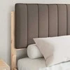 Lovo rėmas su apmuštu galvūgaliu Taupe 140 x 190 cm