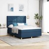 Kiemas lova su LED juostelėmis Mėlyna 140 x 200 cm audinys