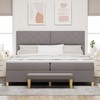 Kiemas lova su pagalve Tortora 200 x 200 cm audinys