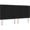 Kiemas lova su čiužiniu Juoda 200 x 200 cm audinys