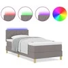 LED Čiužinio Lova su LED juostelėmis Taupe 100 x 200 cm audinys