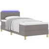LED Čiužinio Lova su LED juostelėmis Taupe 100 x 200 cm audinys