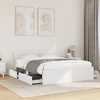 Lova Lovos rėmas 2 pcs Baltas 137 x 188 cm Apdirbta mediena