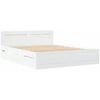 Lova Lovos rėmas 2 pcs Baltas 150 x 200 cm Apdirbta mediena