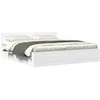 Lova Lovos rėmas 2 pcs Baltas 193 x 203 cm Apdirbta mediena