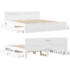 Lova Lovos rėmas 2 pcs Baltas 193 x 203 cm Apdirbta mediena