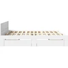 Lova Lovos rėmas 2 pcs Baltas 193 x 203 cm Apdirbta mediena