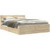 Lova Lovos rėmas 2 pcs Sonoma 137 x 188 cm Apdirbta mediena