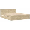 Lova Lovos rėmas 2 pcs Sonoma 153 x 203 cm Apdirbta mediena
