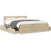 Lova Lovos rėmas 2 pcs Sonoma 153 x 203 cm Apdirbta mediena