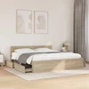Lova Lovos rėmas 2 pcs Sonoma 193 x 203 cm Apdirbta mediena