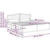 Lovos rėmas Balta 200 x 200 cm Kietos pušies mediena