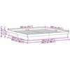 Lovos rėmas Balta 200 x 200 cm Kietos pušies mediena
