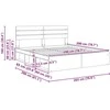 Lovos rėmas Balta 200 x 200 cm Kietos pušies mediena