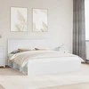 Lova Lovos rėmas Balta 200 x 200 cm Kietos pušies mediena