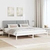Lovos rėmas Balta 200 x 200 cm Kietos pušies mediena