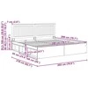 Lovos rėmas Balta 200 x 200 cm Kietos pušies mediena