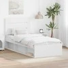 Lova Lovos rėmas Balta 75 x 190 cm Kietos pušies mediena