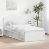 Lova Lovos rėmas Balta 75 x 190 cm Kietos pušies mediena