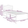 Lova Lovos rėmas Balta 90 x 200 cm Kietos pušies mediena