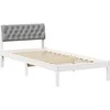 Lova Lovos rėmas Balta ir šviesiai pilka 90 x 200 cm Pušies masyvas