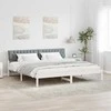Lova Lovos rėmas Balta ir šviesiai pilka 200 x 200 cm Pušies masyvas