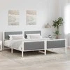 Lovos rėmas Balta ir šviesiai pilka 200 x 200 cm Pušies masyvas