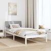 Lova Lovos rėmas Balta ir šviesiai pilka 100 x 200 cm Pušies masyvas